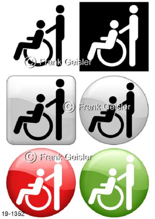 Medical-Art Logo Button Icon Rollstuhl Begleitung