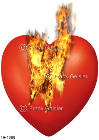 Medical-Art Herz Herzschmerz Herzfeuer